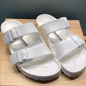 Birkenstock White EVA Arizona Slides